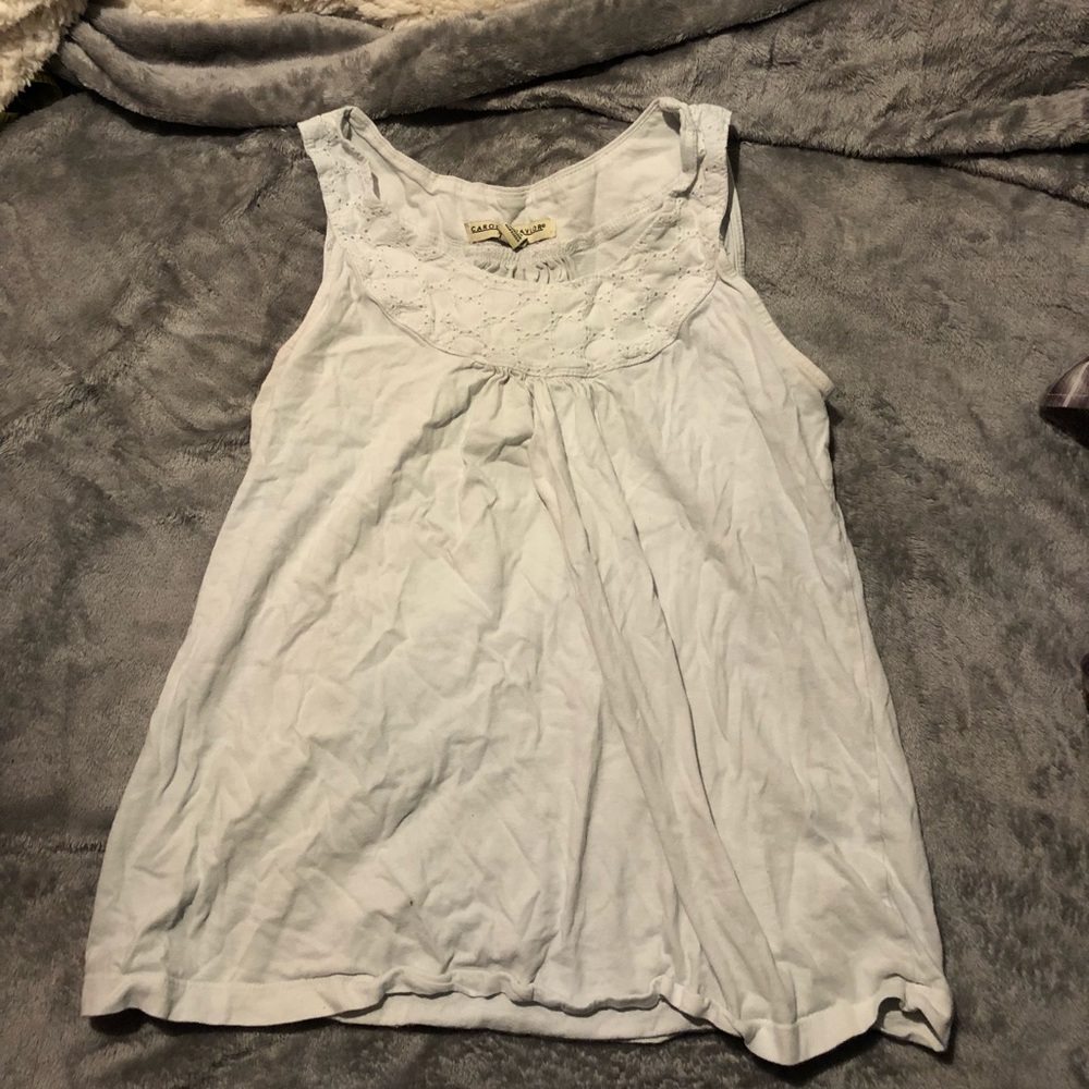 White tank top with lace